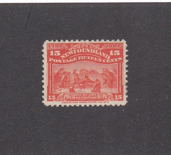 NEWFOUNDLAND  # 70  VF-MVLH  15cts  SEALS  SCARLET   CAT VALUE $30