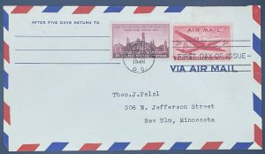Scott C32  FDC  Twin Engine Transport Airplane    Border Cachet