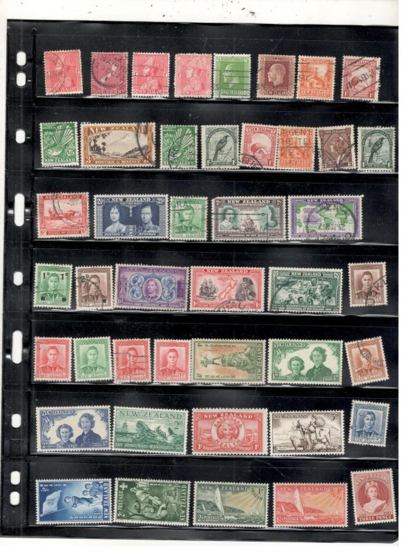 NEW ZEALAND COLLECTION ON STOCK SHEET MINT/USED