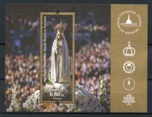 Poland 2017 MNH Fatima Apparitions 100th Anniv 1v M/S Religion Stamps