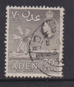Aden #54 used  1953  salt works 70c