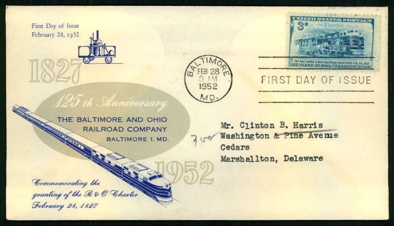 #1006 B & O Railroad - B&O Railroad Official Cachet
