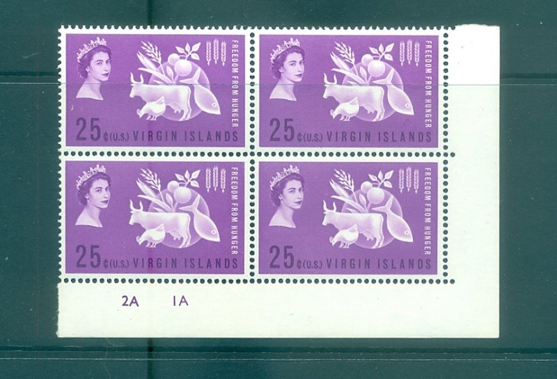 Br.Virgin Is. - Sc# 140. 1963 Freedom From Hunger. MNH Block. $2.00.