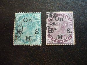 Stamps - India - Scott# O27-O28 - Used Part Set of 2 Stamps