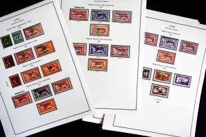 COLOR PRINTED FRENCH SYRIA 1916-1946 STAMP ALBUM PAGES (56 illustrated pages)