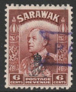 Sarawak Scott 163 - SG154, 1947 GviR Crown Colony 6c used