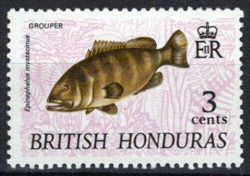 ZAYIX -British Honduras 216 MNH 3c Grouper Fish - Marine Life 041123-S162