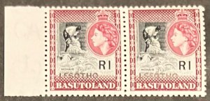 Lesotho Scott#14a SG#120Aa Rare spelling error “LSEOTHO” pair MNH