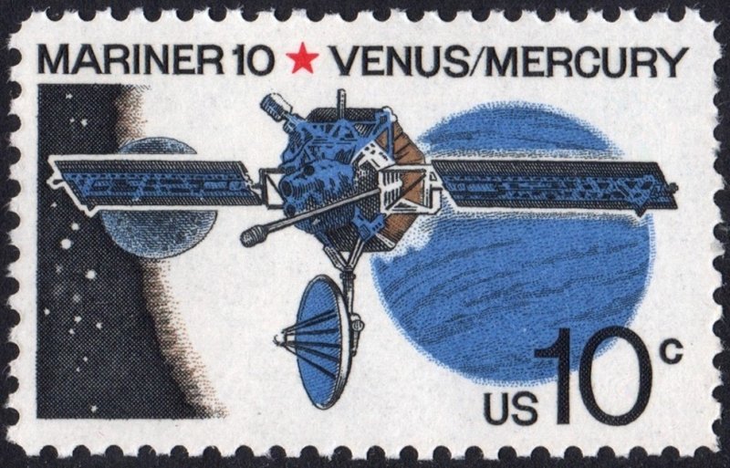 SC#1557 10¢ Mariner 10, Venus and Mercury (1975) MNH