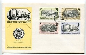 D25584 Old Guernsey Prints Buildings Architecture FDC Guernsey