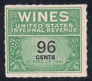 RE145 96 cents Wine Stamps Mint NG as issued NH F