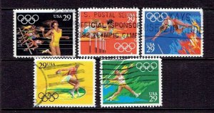 UNITED STATES - 1991 BARCELONA OLYMPICS - SCOTT 2553 TO 2557 - USED