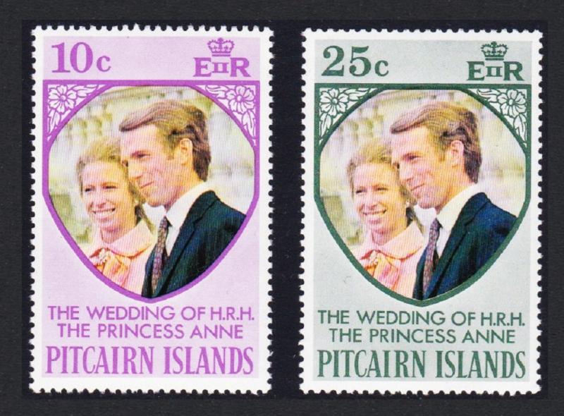 Pitcairn Princess Anne Royal Wedding 2v SG#131-132 SC#135-136