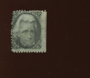 73 Jackson 'Black Jack' Unused  Stamp with Guideline at Right (Stock Bx 128)