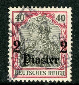 Turkey 1905 Germany 2 Piastre/40 Pf Germania Unwatermarked Scott #36 VFU L402