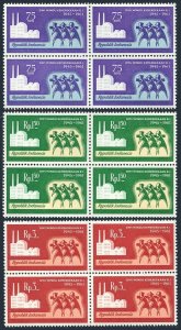 Indonesia 520-522 blocks/4, MNH. Michel 304-306. Independence-15, 1961.