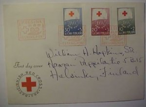 FINLAND RED CROSS FDC 1957