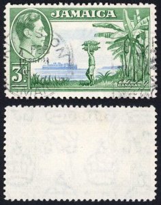 Jamaica SG126b 3d Greenish blue and Ultramarine R 10/3 T guide at right upright