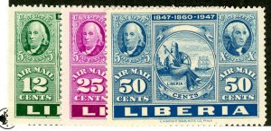 Liberia, Scott #C54-56, Unused, Hinged