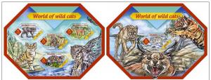 SOLOMON IS. 2014 2 SHEETS slm14411ab WILDCATS WILDLIFE TIGER