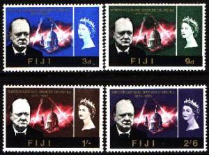 FIJI SC# 215-218 1966 commemorate Winston Churchill set MNH