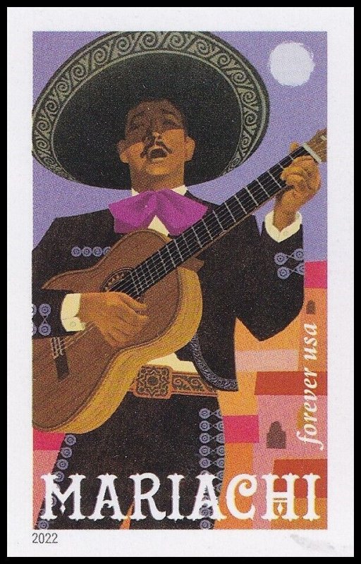 US 5703a-5707a Mariachi imperf NDC set 5 MNH 2022
