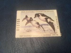 ICOLLECTZONE Denmark 1995-96 Duck Habitat Stamp Attractive VF NH