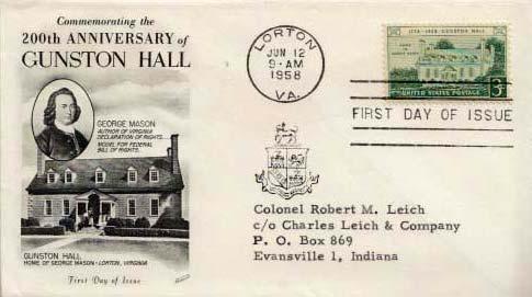 United States, First Day Cover, Virginia