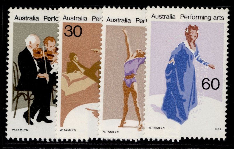 AUSTRALIA QEII SG641-644, 1977 performing arts set, NH MINT.