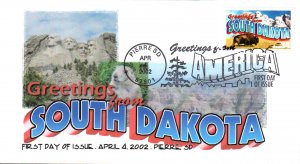 #3601 Greetings From South Dakota FPMG FDC