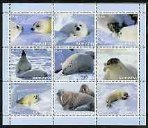 KAMCHATKA - 2000 - Seals - Perf 9v Sheet - Mint Never Hinged -Private Issue