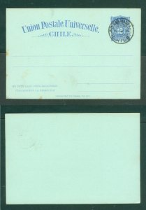 Chile, 1894. Stationery 2c. Blue. Cancel: Santiago 14.3.1894. Unposted.