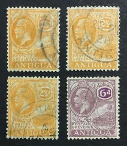 MOMEN: ANTIGUA SG #72,75 SCRIPT USED £55 LOT #1384