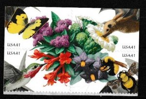 US 4153a-4156a (4156c), MNH/SA, Pollinators Block of 4, Type II, 2007