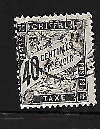 FRANCE J20 USED POSTAGE DUE, KEY ISSUE, 1882