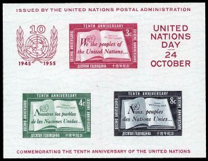 United Nations #38 Mint nh very fine   Cat$55 United Nations, 1955, 10th Anni...