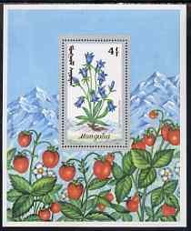 Mongolia 1991 Flowers perf m/sheet unmounted mint SG MS 2217