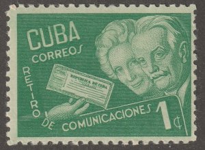 Cuba, stamp, Scott#396,  mint, never, hinged,  Aged couple, retirement