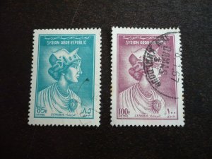 Stamps - Syria - Scott# C281-C282 - Used Part Set of 2 Stamps