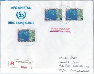 60041 -  AFGHANISTAN - POSTAL HISTORY - INITED NATIONS: TURKISH TROOPS  2002