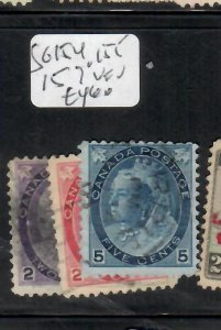 CANADA QV NUMERAL   2CX2, 5C      SG 151-152    VFU   PP0604HH