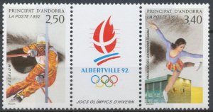 Andorra French Post 1992 MNH Stamps Scott 412a Sport Olympic Games Skiing