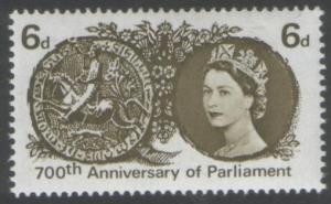 G B 1965 700th Parliament Phosphor (1) Scott # 422p