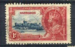 BARBADOS; 1935 early GV Jubilee issue fine used 1d. value