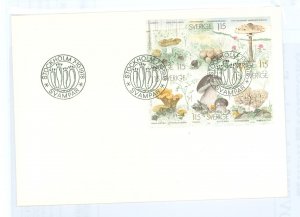 Sweden 1259-64 1978 complete pane of 6 on U/A FDC; edible mushrooms, plants, flora