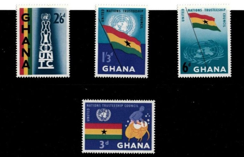 Ghana 1959 - U.N Trusteeship Council - Set of 4 Stamps - Scott #67-70 - MNH