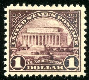 SC#571 - $1 Lincoln Memorial Single MNH XF CV $95 ⭐⭐⭐⭐⭐⭐