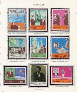 PARAGUAY  JOHN F. KENNEDY MEMORIAL SPACE SET PERF  WITH S/S  MINT NH 