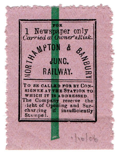(I.B) Northampton & Banbury Junction Railway : Single Newspaper Parcel