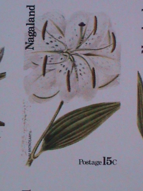 NAGALAND-LOVELY WILD FLOWERS-IMPERF: MNH-SHEET VERY FINE EST. $14  LAST ONE